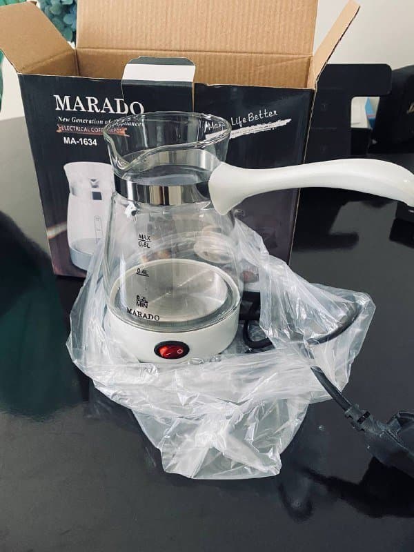 Турка стеклянная электрическая новая