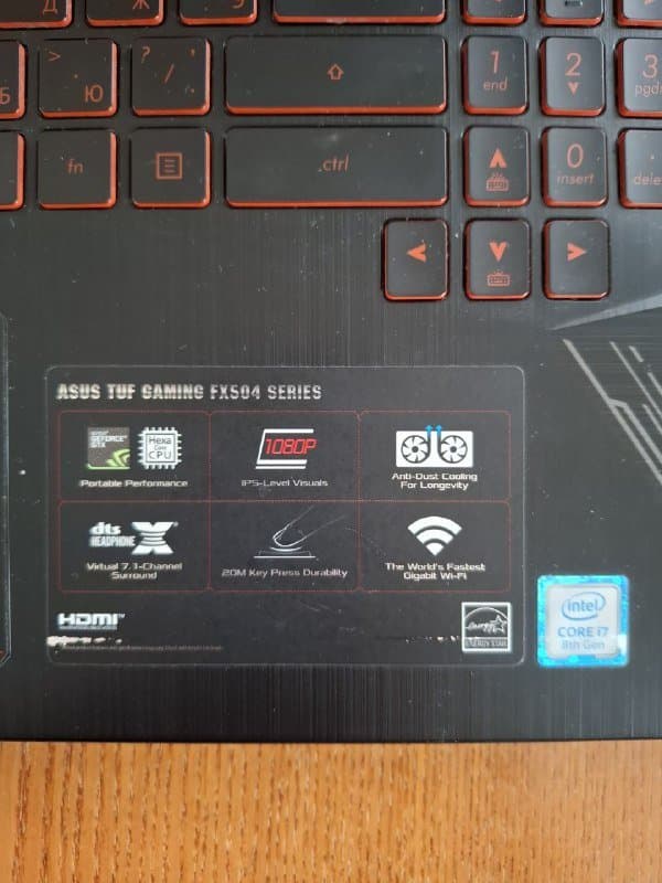 Игровой ноутбук ASUS TUF GAMING FX504GE_FX80GE 16ГБ 1ТБ 3
