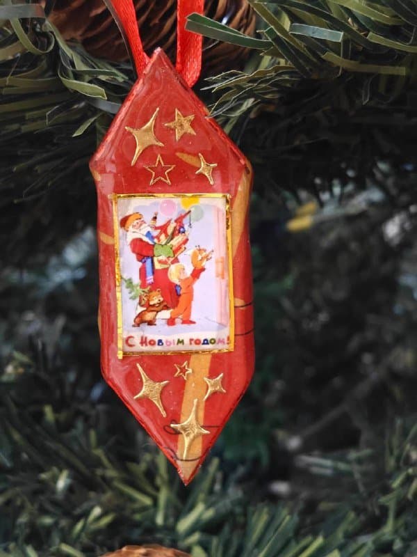 Ёлочные игрушки ручной работы, человечек