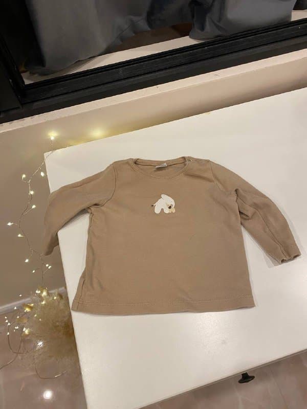 пакет детской одежды до 75 см: бодики, слипы, штанишки, свитшот, шапочки, лонгслив 6