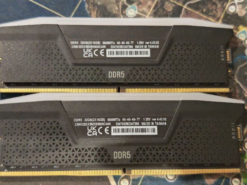 ОЗУ Corsair DDR5 32Gb (2x16Gb) 5600 MT/s