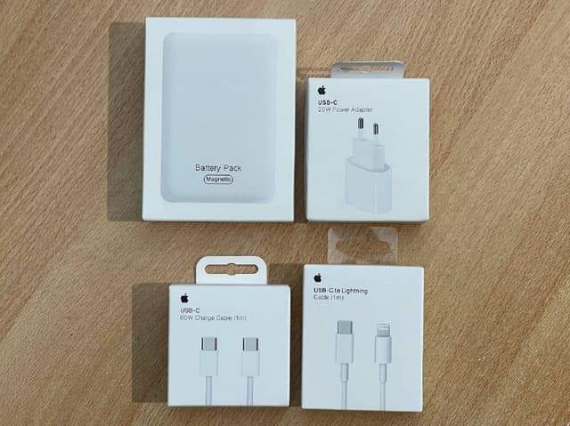 Адаптер 20w, Type-c to lightning, Type-c to type-c плетёный, USB to lightning, MagSafe Battery Pack