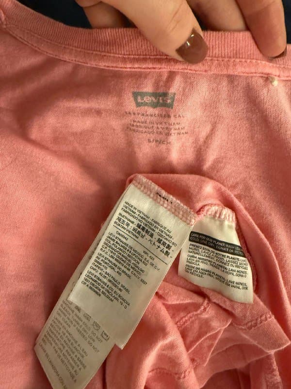 Женский розовый топ, майка графит, футболка Levi's XS/S 6