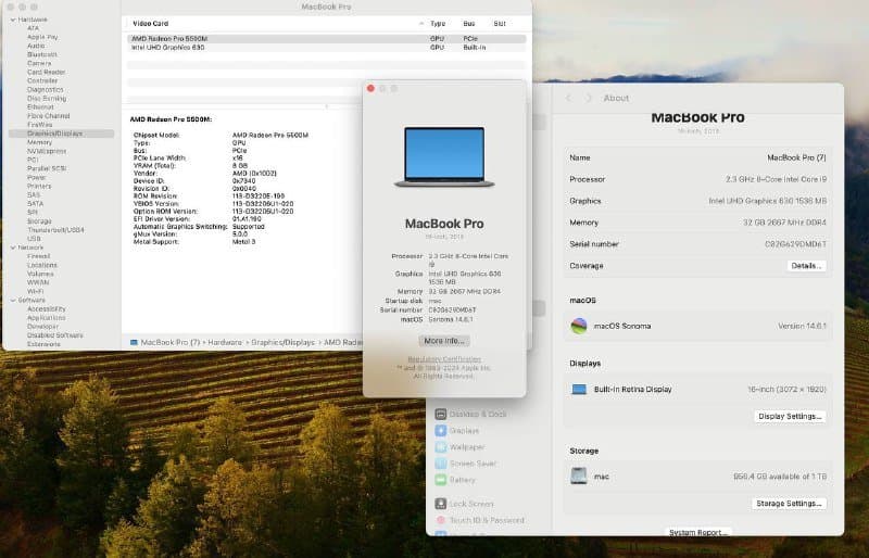Macbook Pro 2019 i9 32GB 1TB SSD 2 видеокарты 8GB 3