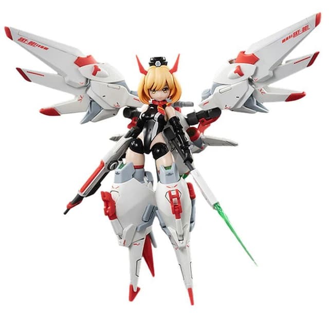 Анимешный гараж-кит миниатюра девушки с меха-сьютом