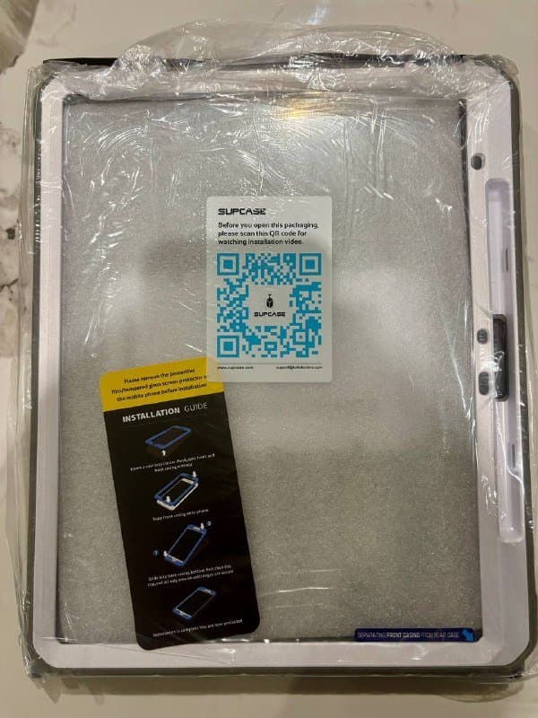 Чехол на iPhone 15 с magsafe, Чехол на iPad Air 13'' белый с серым 3