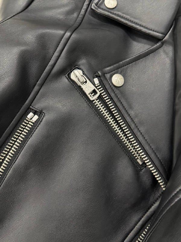 Кожаная женская укороченная куртка Calvin Klein 3