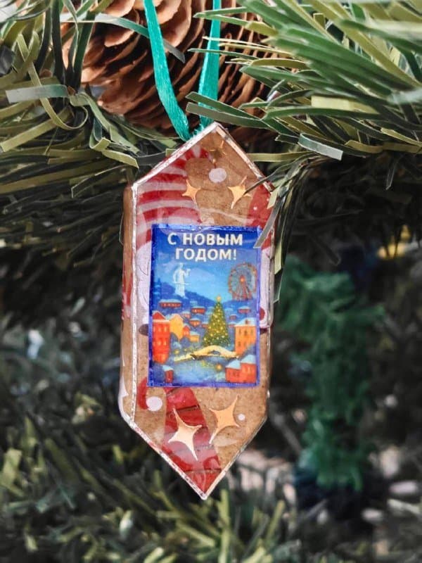 Ёлочные игрушки ручной работы, человечек 5