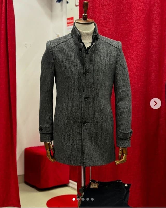 Мужское шерстяное пальто Helmsman размер 46 S