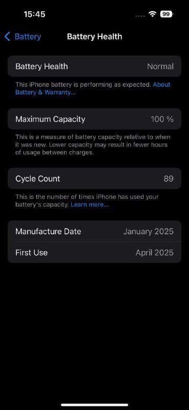 Iphone 15 Black 128 GB 4
