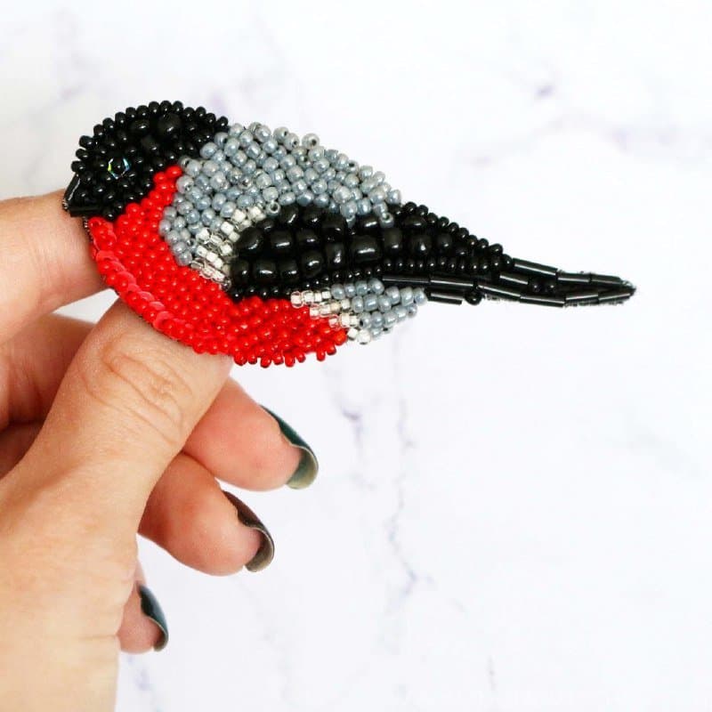 Брошь Снегирь 1