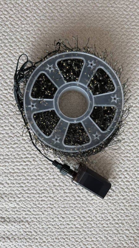 гирлянда хвойная лапка 50м теплый белый