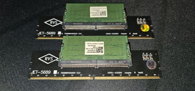 адаптер DDR5 SODIMM - DIM для установки ноутбучной памяти в ПК