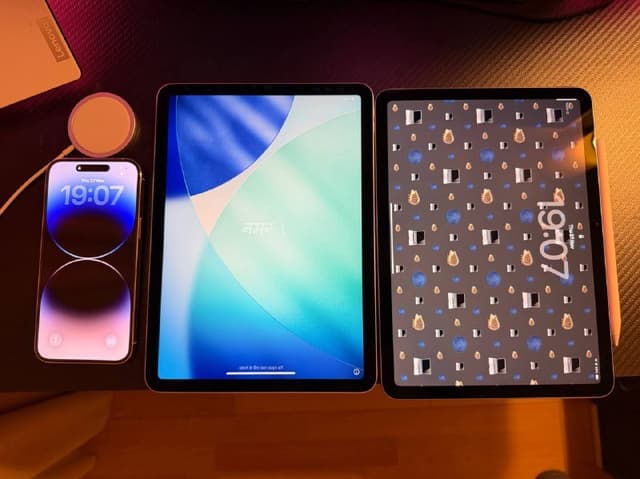 iphone 14 pro max 256gb, ipad air 11" 2024 m2, ipad air 11" 2025 m3, apple pencil pro