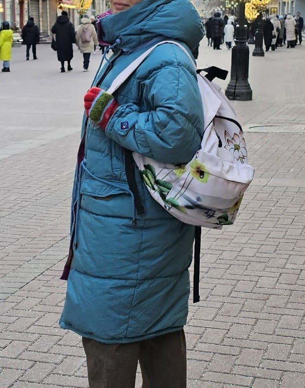 Двухсторонняя зимняя куртка парка оверсайз на утином пуху