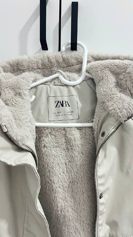 Непромокаемая парка ZARA с мехом детская 3