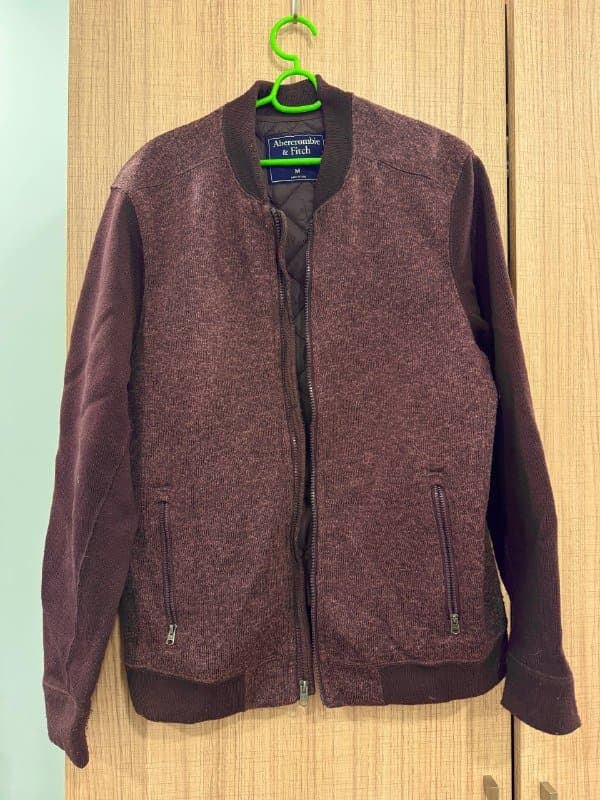 Мужская куртка-кофта бордовая