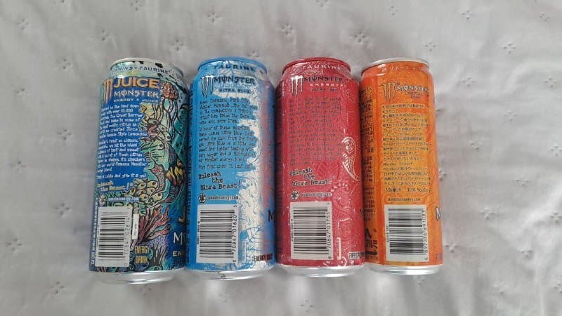 Энергетические напитки Monster Ultra Blue, Ultra Red 3