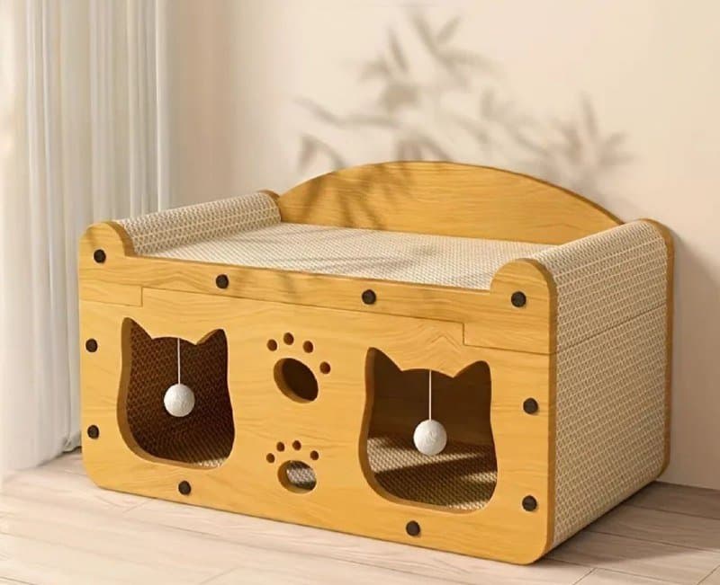 Домик-когтеточка-лежанка для кошек 2