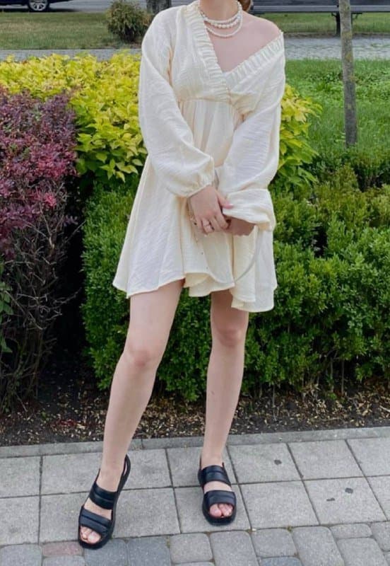 муслиновое платье кремового цвета 3