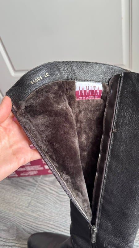 Зимние сапоги из натуральной кожи на меху, размер 40 3