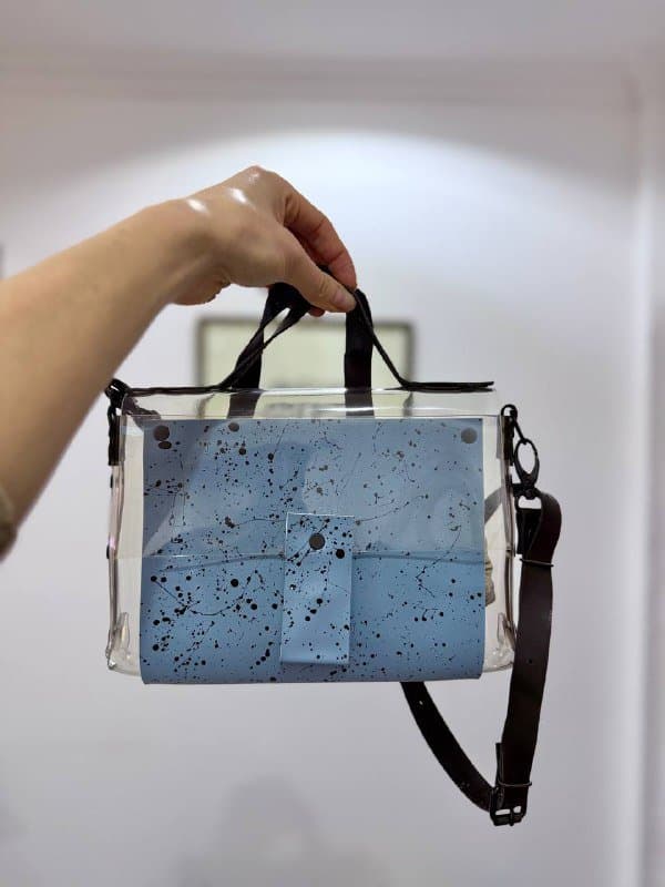 Голубая сумка, черная сумка, салатовая сумка 1