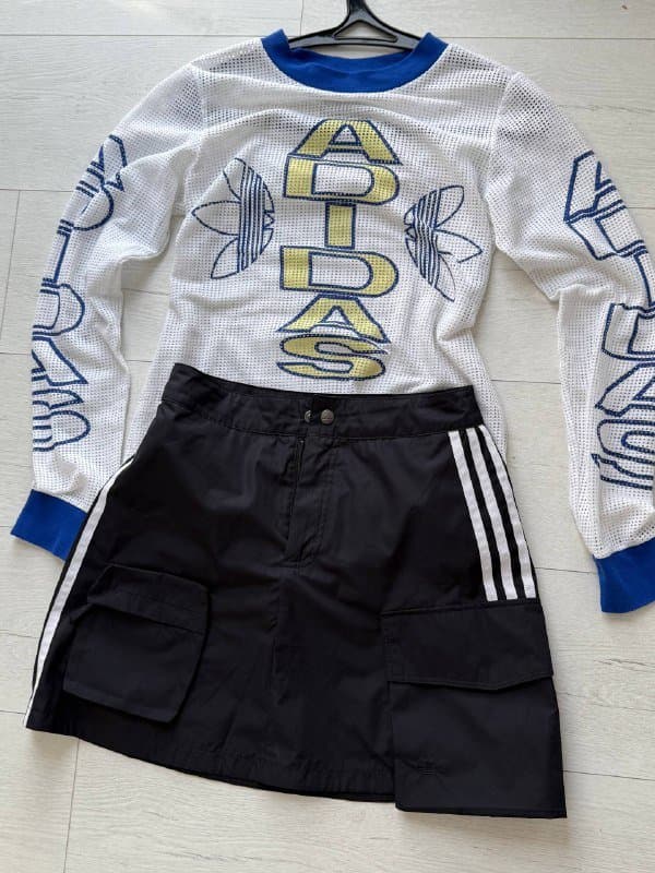 юбка Adidas Originals, кофта сетка винтаж Adidas
