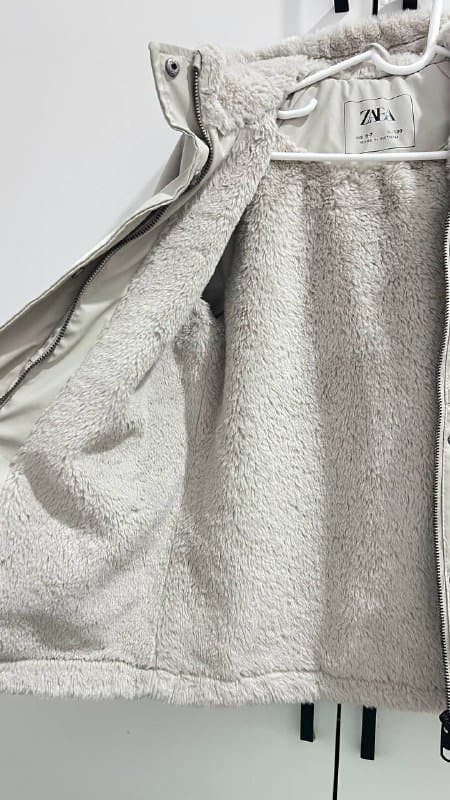 Непромокаемая парка ZARA с мехом детская 4