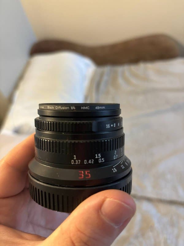 Объектив 7Artisans 35mm с фильтром K&F Concept 2