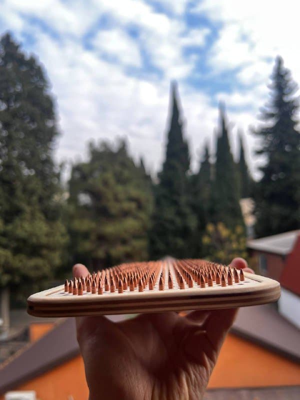 Доска садху с медными гвоздями, коврик и чехол 3