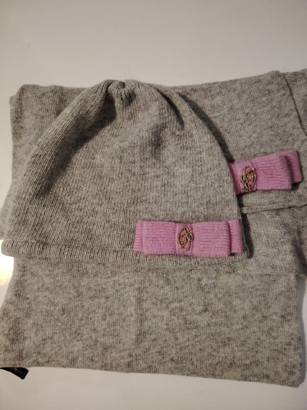 Комплект шапка и шарф Blumarine, высокие кроссовки ботинки размер 41 1