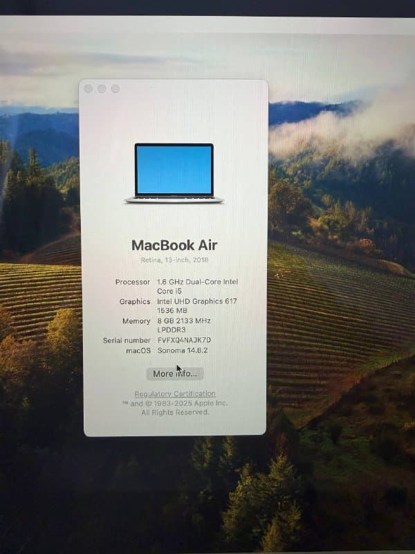 MacBook Air Retina 13.3 2018 i5 8GB 256GB Space Gray 1