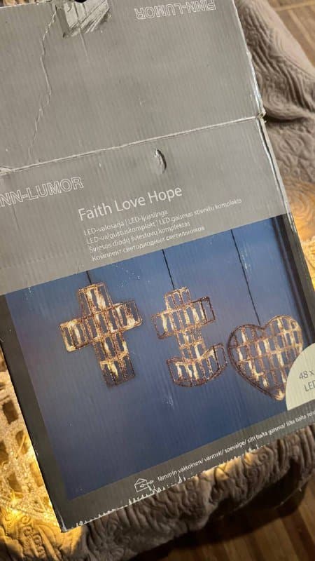 декоративная LED-гирлянда Faith Love Hope
