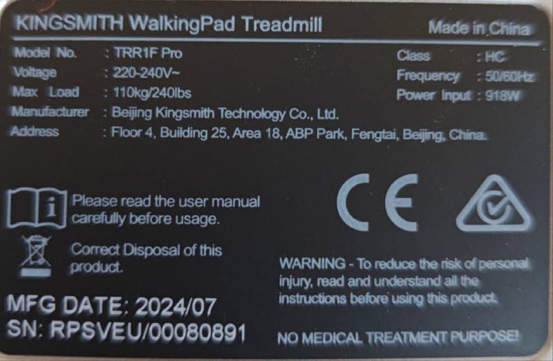 Беговая дорожка Kingsmith WalkingPad Treadmill 2