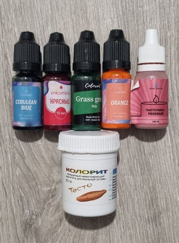 Поталь, пигменты, красители, формы для мыла и свечей наборы 4