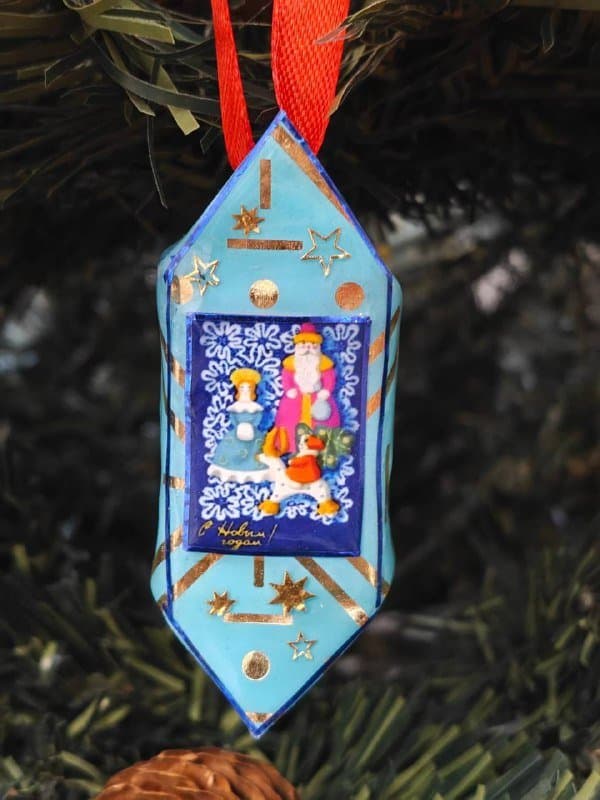 Ёлочные игрушки ручной работы, человечек 3