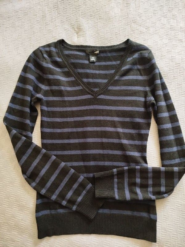 Женский полосатый свитер H&M XS 3