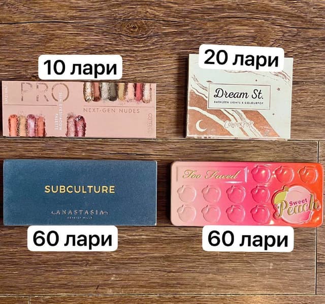 Палетка теней Catrice, Colourpop, Anastasia Beverly Hills, Too Faced