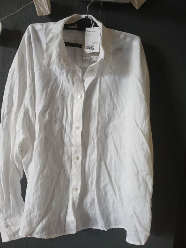 Новая льняная рубашка H&M размер L оверсайз