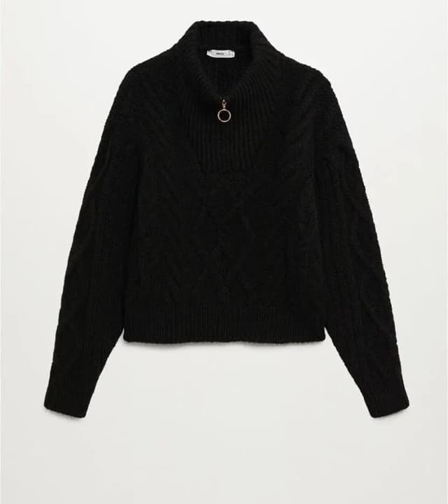 Черный свитер Mango размер M