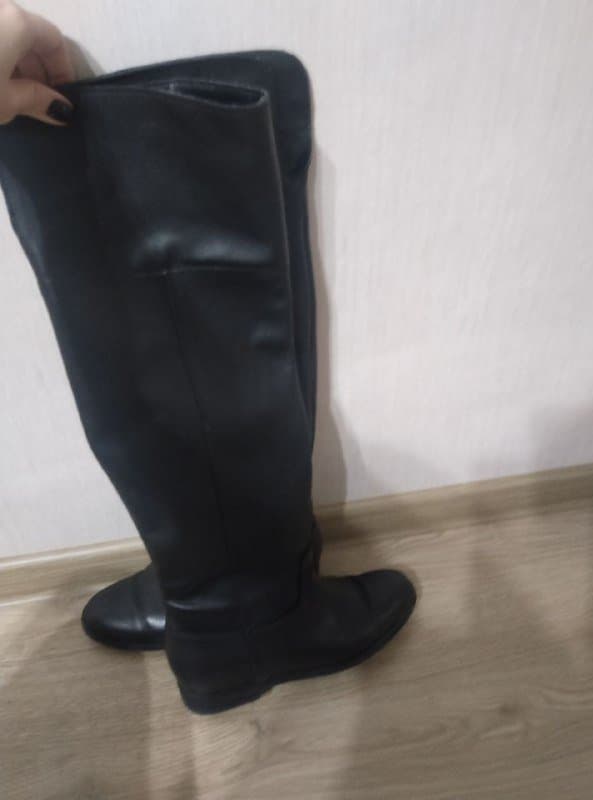 Сапоги-ботфорты итальянские натуральная кожа 37 размер