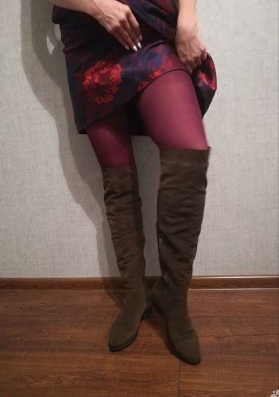 Сапоги ботфорты из натуральной кожи 39 размер 2