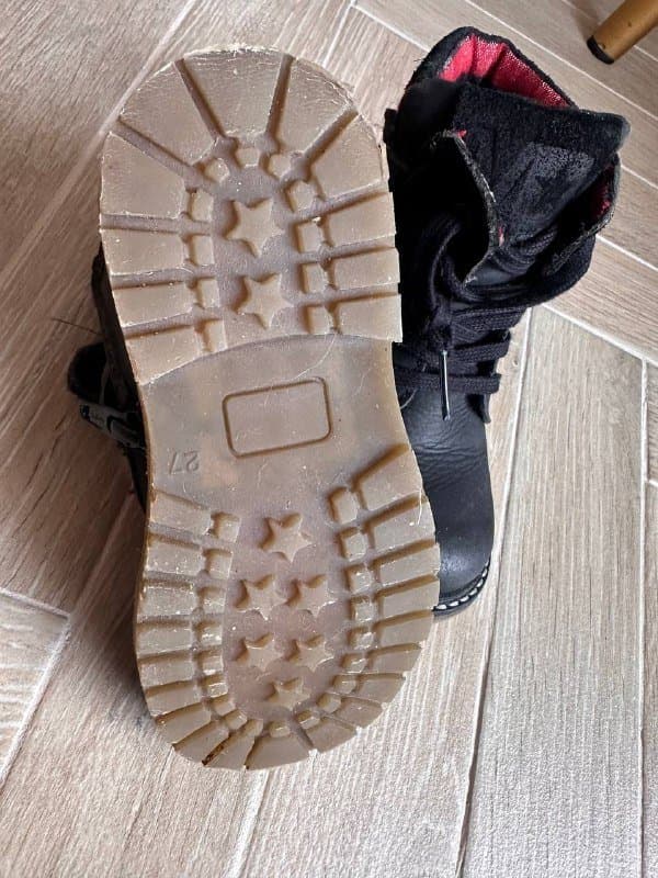 Кожаные детские ботинки размер 27 2