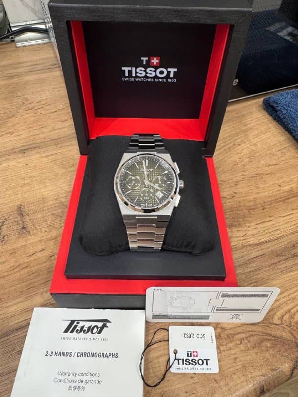 Часы Tissot PRX Chronograph 42 mm Green dial