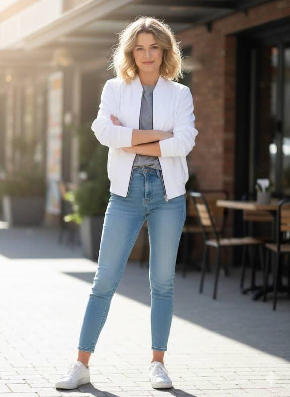 Итальянский Бомбер LUISA FIRENZE, Брюки H&M клёш, Дождевик, Белая ветровка Attrattivo