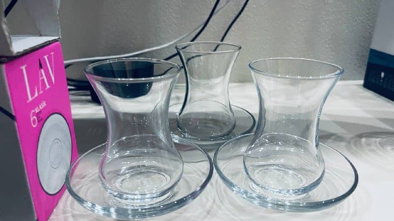 Бокалы для вина 5 шт, Стаканы для чая 6 шт с блюдцами 6 шт 2