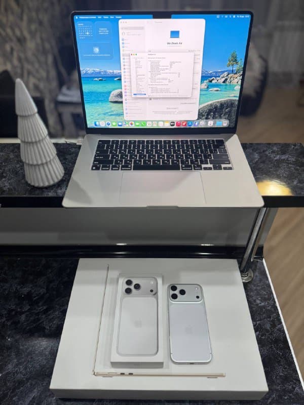 MacBook Air 15 M2 8/256gb, iPhone 17 pro max 256 silver