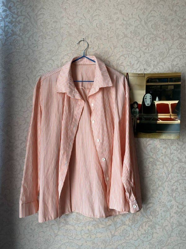 Рубашка белая классическая, юбка макси, черная рубашка, песочная рубашка, полосатая рубашка, розовая рубашка, кроп пиджак 6