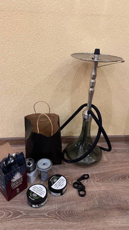 Кальян Luna с аксессуарами и табаком