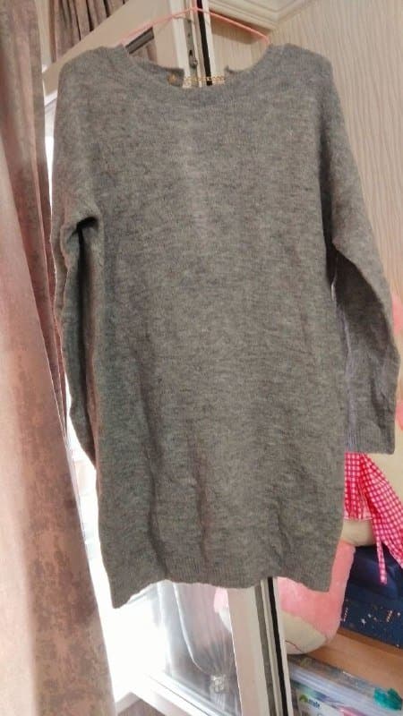 Серый женский свитер XL 2